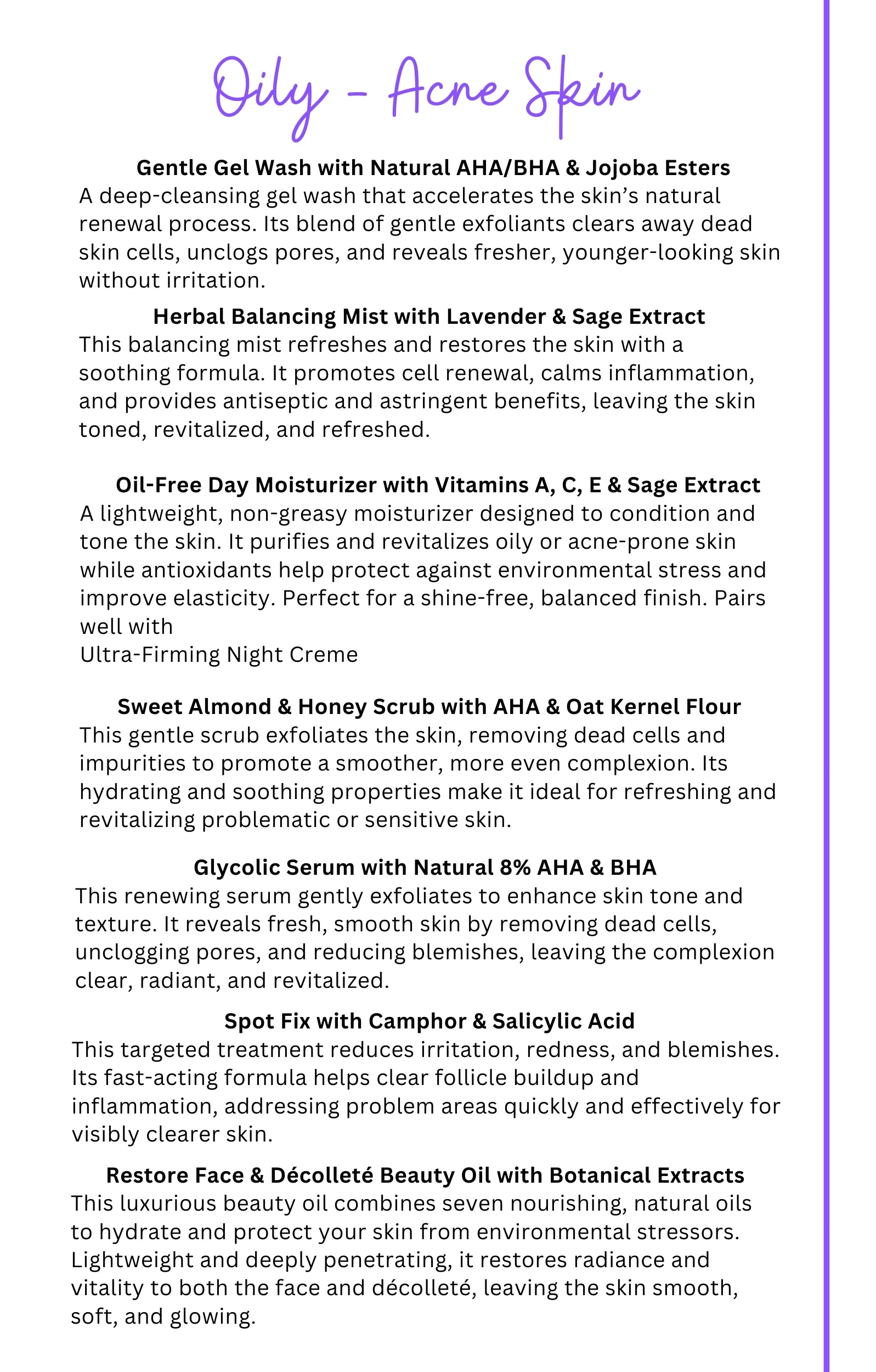 Radiant GLOW Collection, OILY - ACNE Skin
